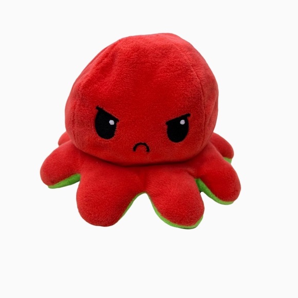 happy and mad octopus plush